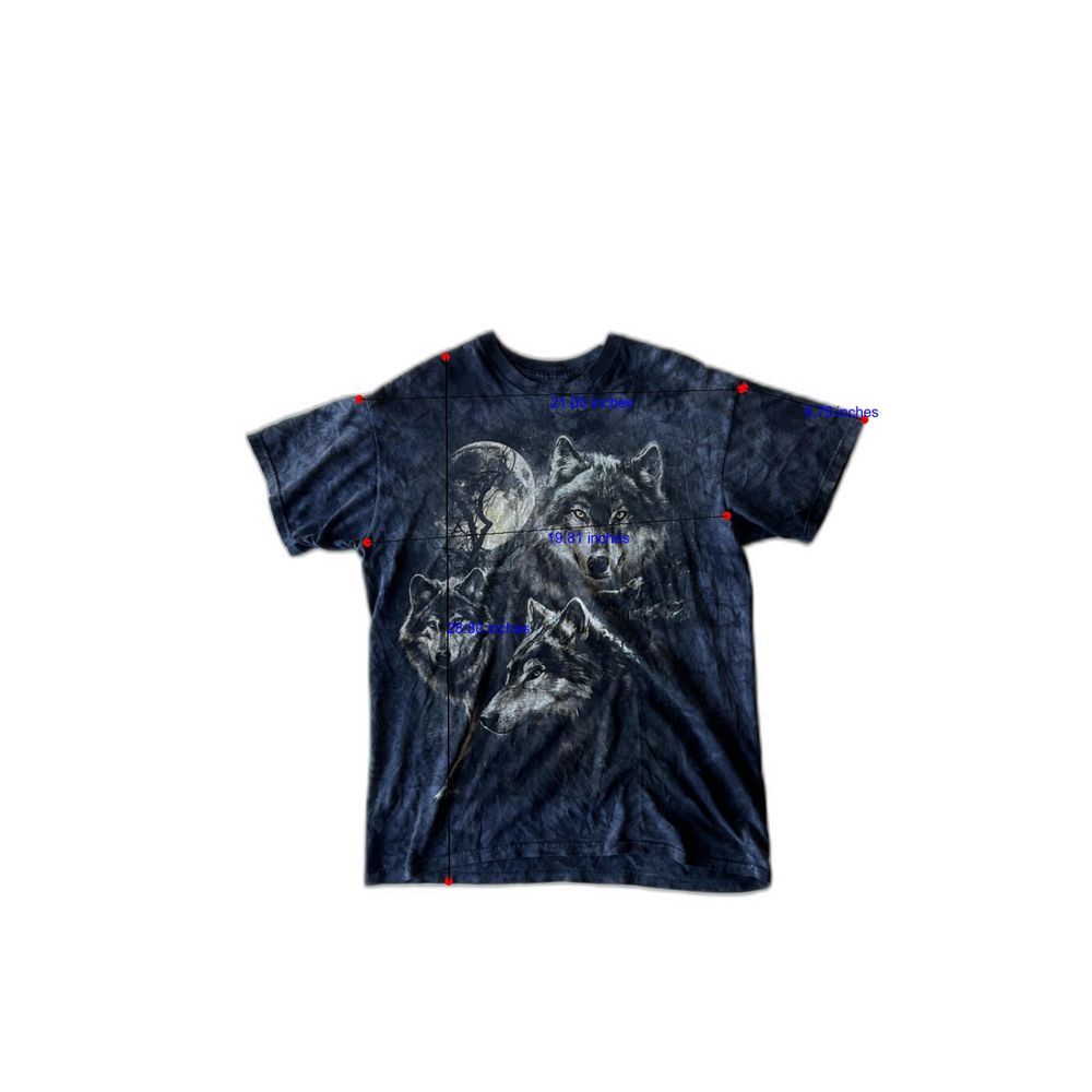 3D Tees The Mountain Wolf T Shirt 2011 Dark Blue Tie Dye